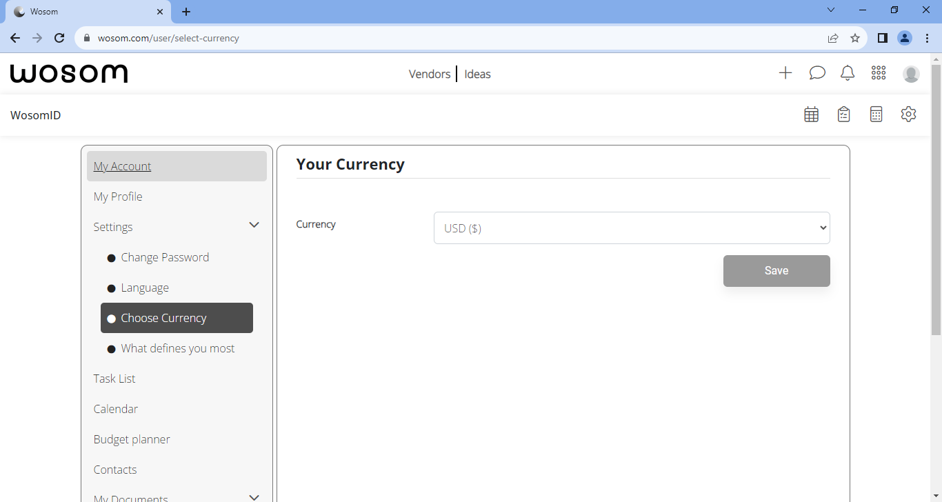 How to Change Currency on Wosom site